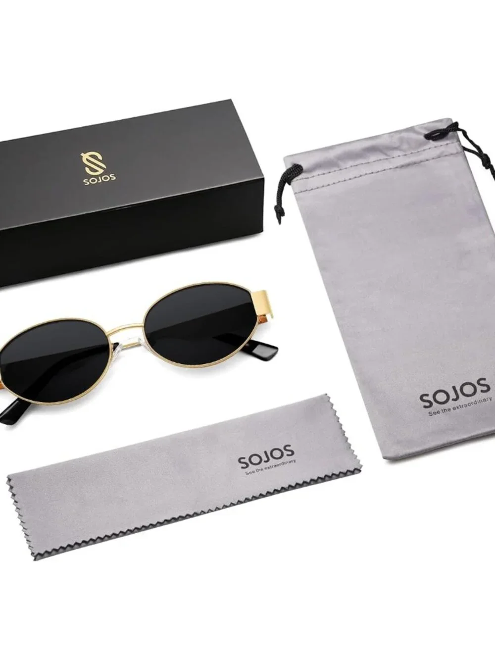 Versatile Retro Oval Sunglasses with Metal Frame - Perfect for Every Adventure